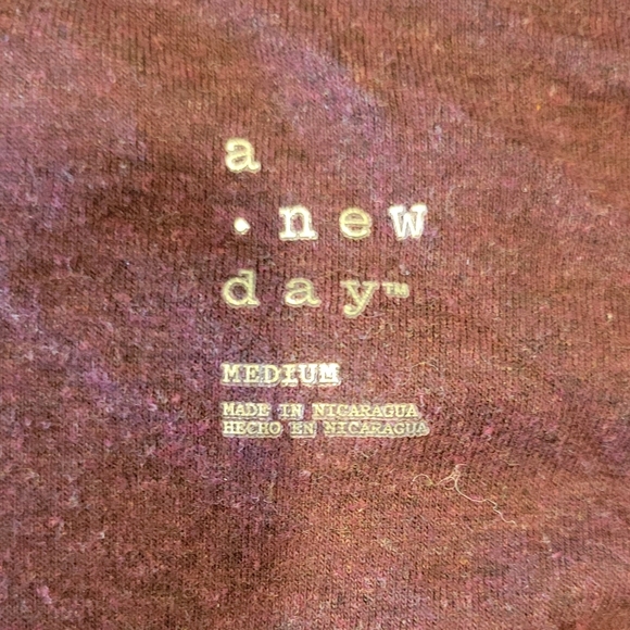 A new day. Burgundy long sleeve shirt size medium - Picture 3 of 5